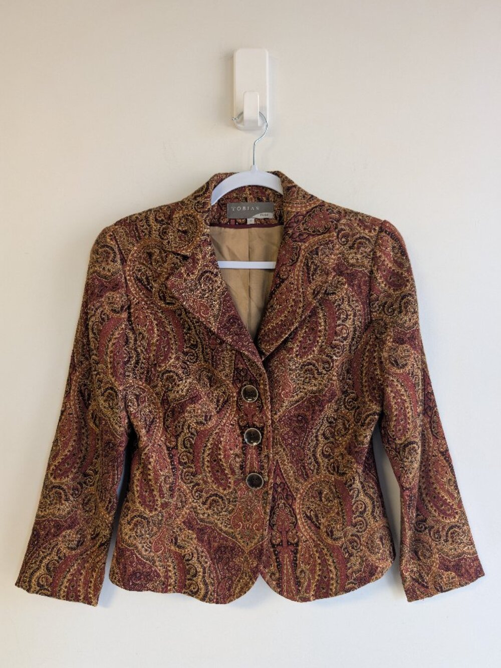 Vintage Tapestry Bohemian Paisley Blazer Jacket